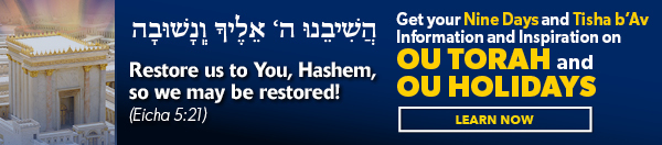 Get Your Nine Days and Tisha b'Av Information and Inspiration from OU Torah