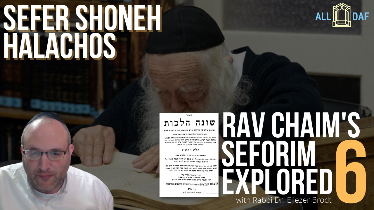 JUST RELEASED: Shoneh Halachos: Rav Chaim's Seforim Explored (Part 6) 