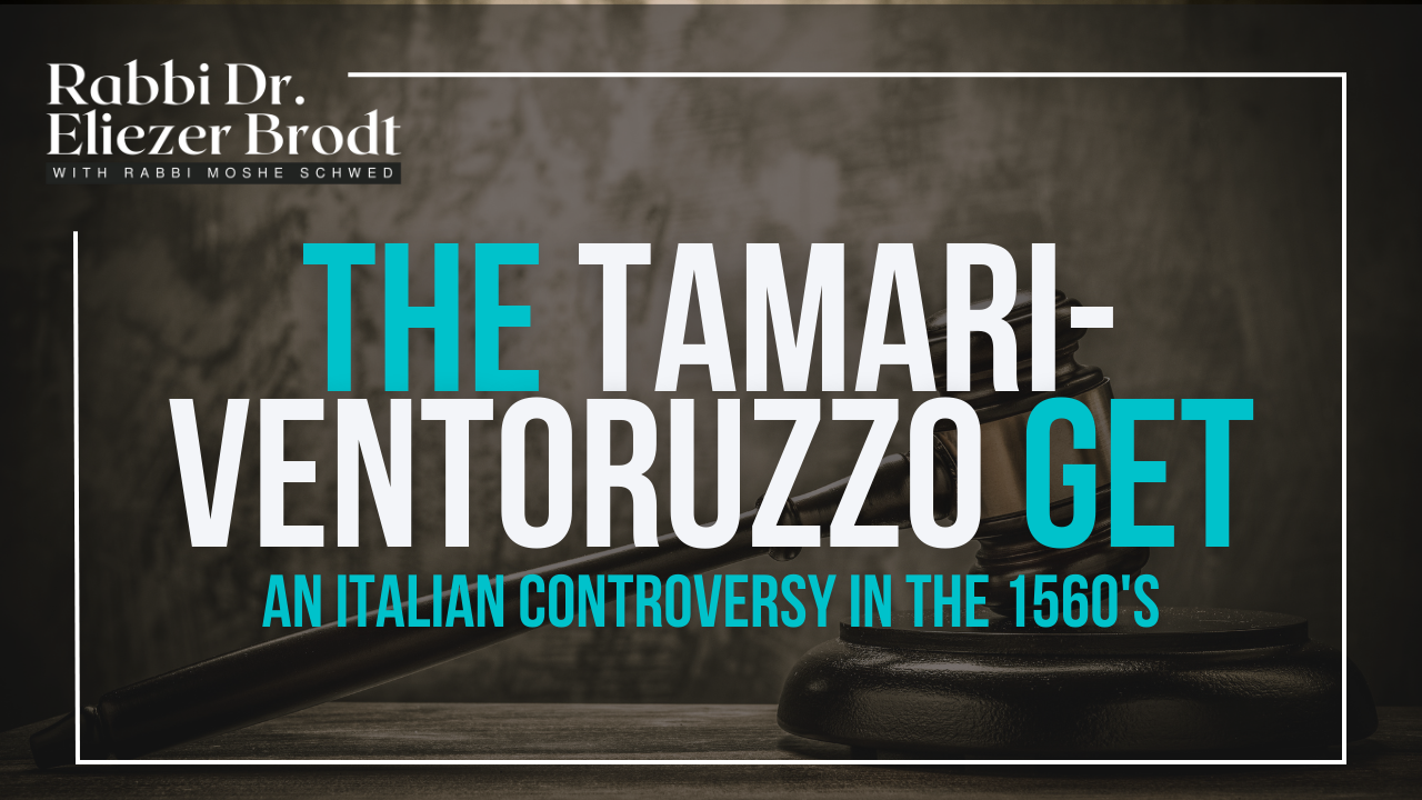 NEW! The Tamari-Ventoruzzo Get: An Italian Controversy in the 1560's