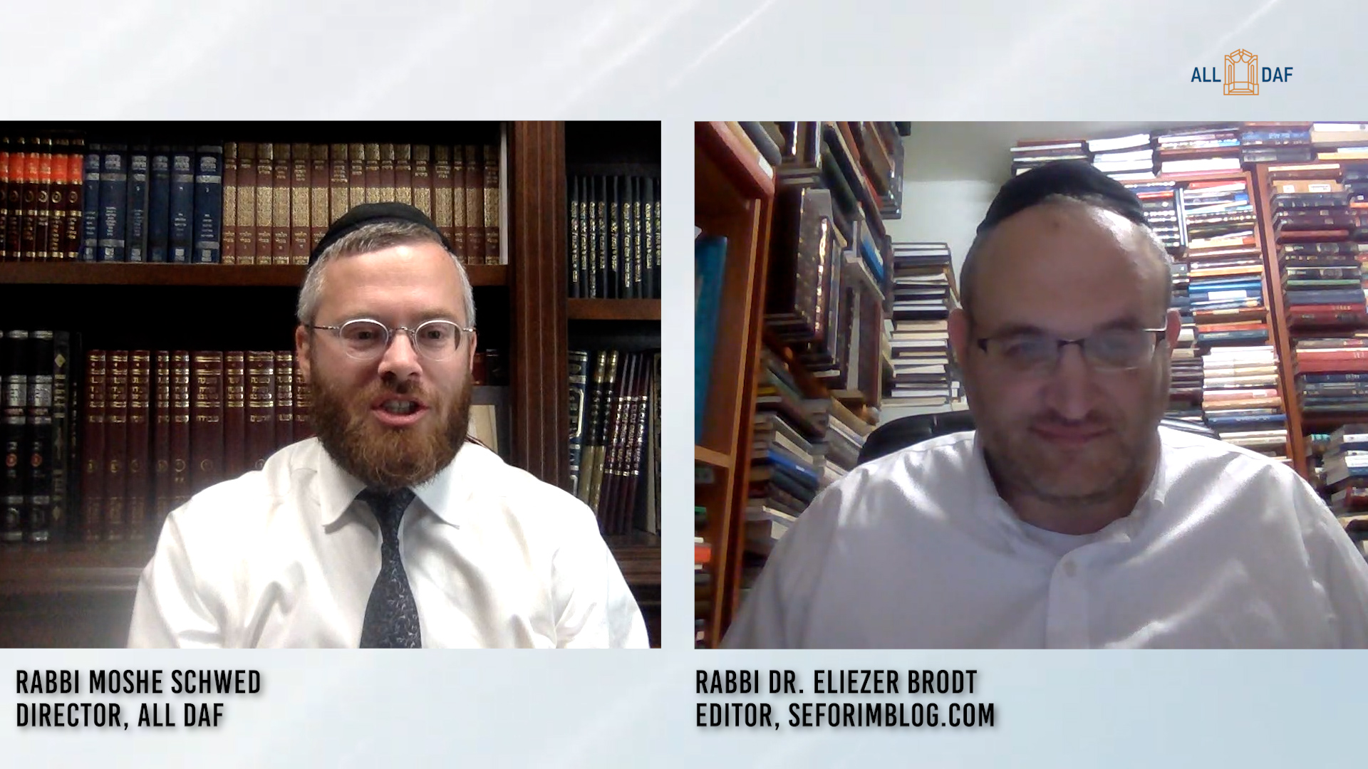 WATCH: Rabbi Dr. Eliezer Brodt on Seforim and Peirushim of Maseches Taanis