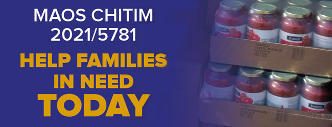 One Week to Help Those in Need—Give Maos Chitim 5781