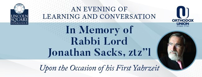 An Evening of Learning and Conversation in Memory of Rabbi Lord Jonathan Sacks ztzl